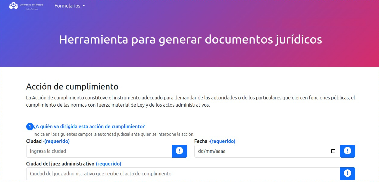 Herramienta para generar documentos juridicos